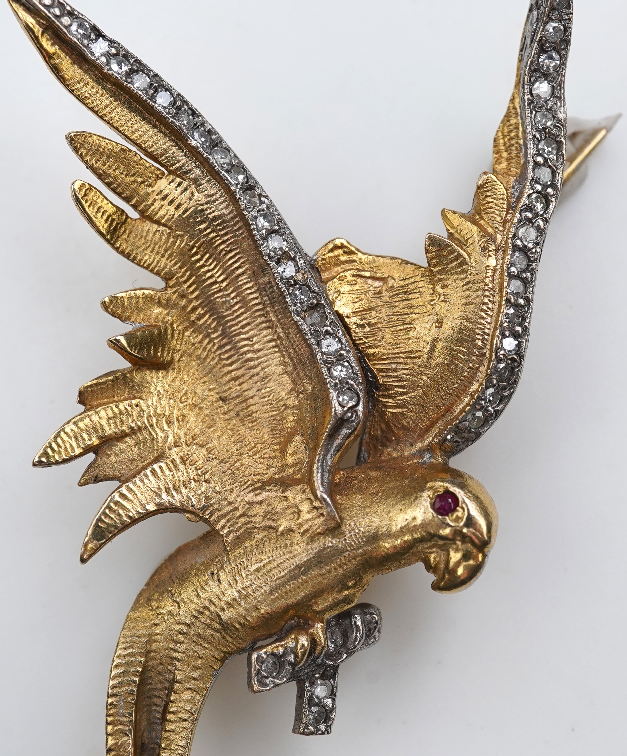A 9ct gold and diamond brooch, circa 1988